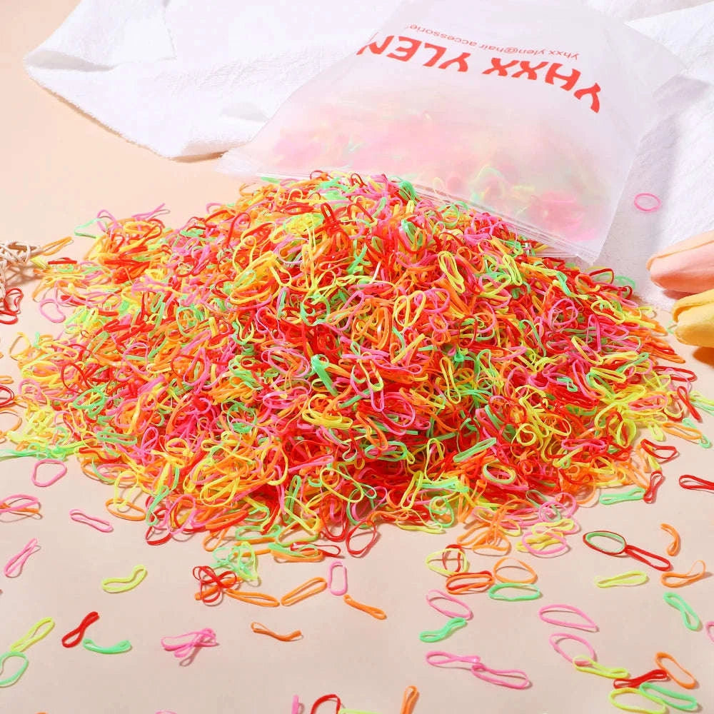 Colorful Mini Hair Ties Bulk Pack-1 / 1000pcs