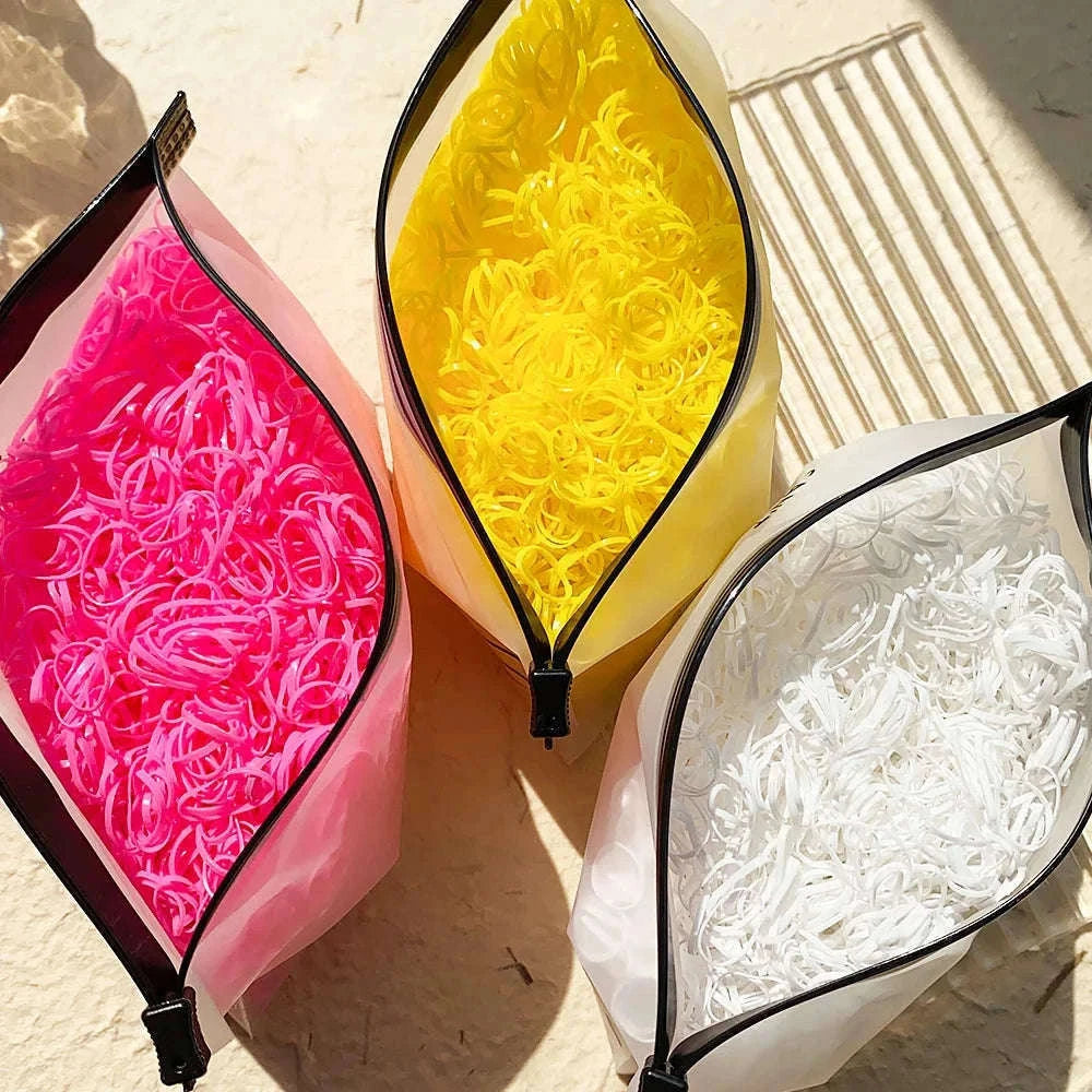 Colorful Mini Hair Ties Bulk Pack for Kids' Everyday Styling-1 / 1000pcs