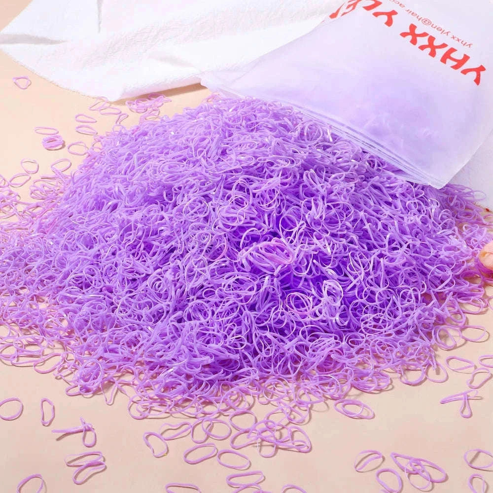 Colorful Mini Hair Ties Bulk Pack for Kids' Everyday Styling-1 / 1000pcs
