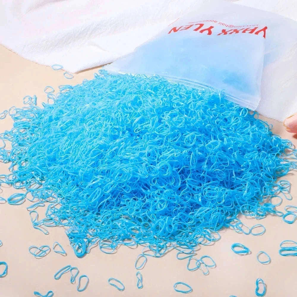 Colorful Mini Hair Ties Bulk Pack for Kids' Everyday Styling-1 / 1000pcs