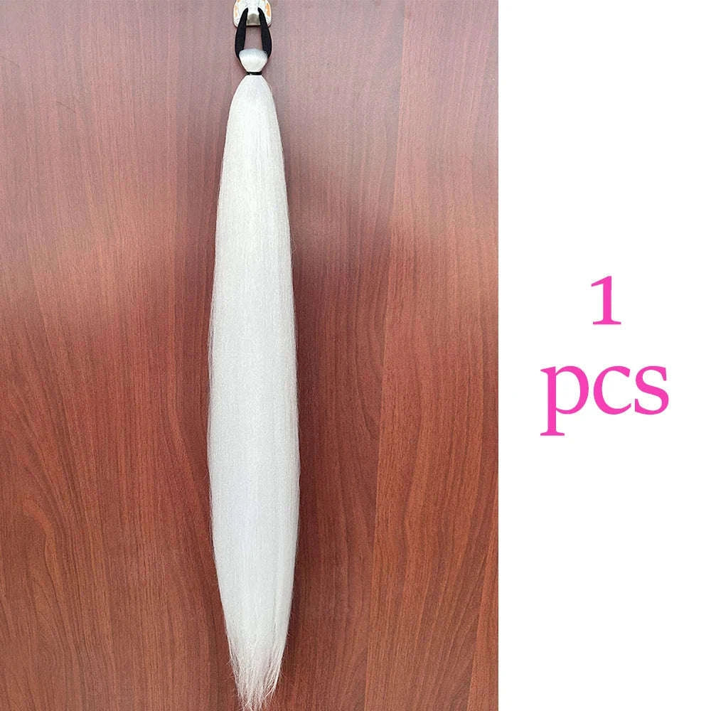 Colorful Ponytail Extension Set – DIY Braided Hairpiece-A16 / 24inches