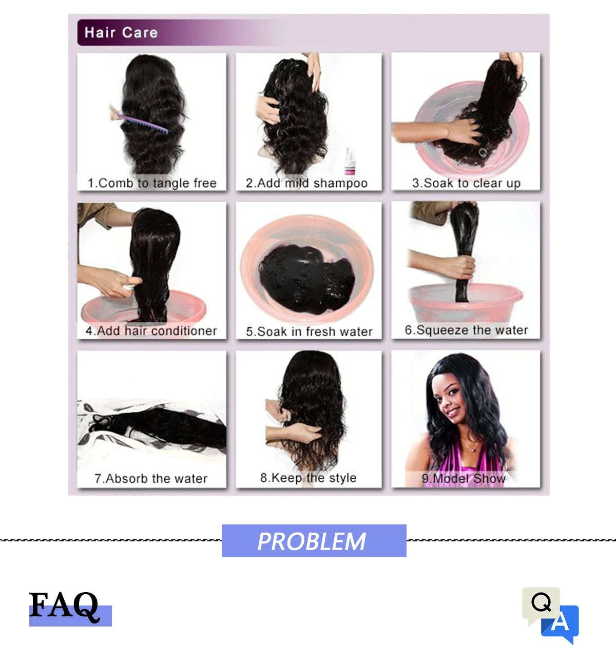 Colorful Ponytail Extension Set – DIY Braided Hairpiece-A16 / 24inches