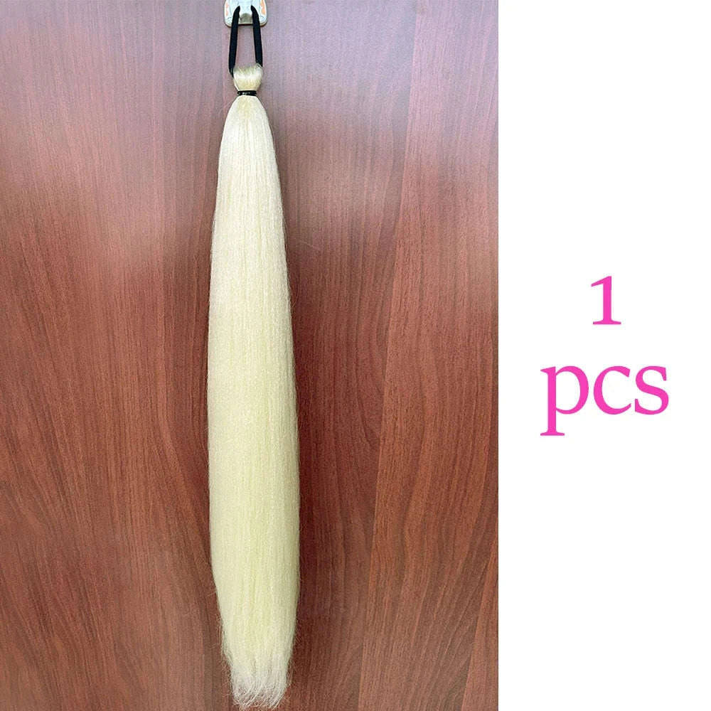 Colorful Ponytail Extension Set – DIY Braided Hairpiece-A16 / 24inches