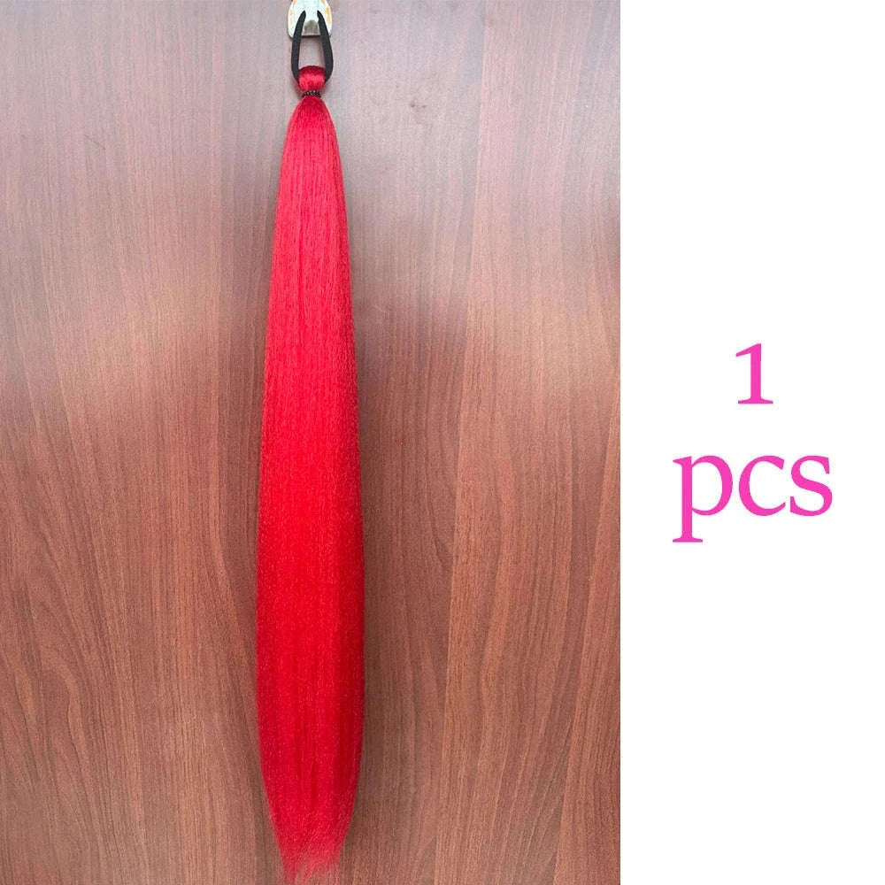 Colorful Ponytail Extension Set – DIY Braided Hairpiece-A16 / 24inches