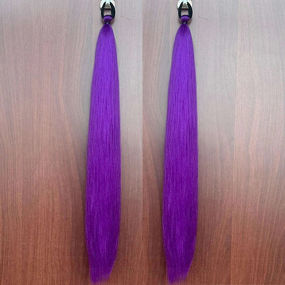 Colorful Ponytail Extension Set – DIY Braided Hairpiece-A16 / 24inches