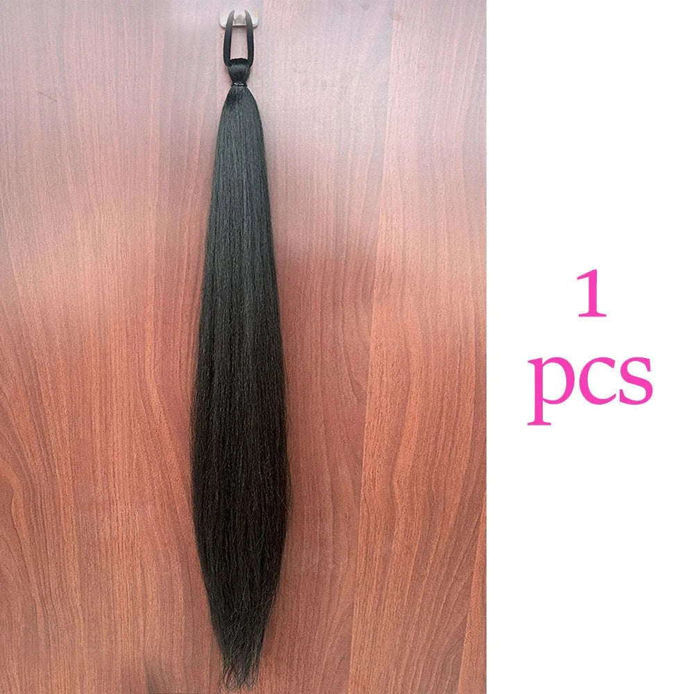 Colorful Ponytail Extension Set – DIY Braided Hairpiece-A16 / 24inches