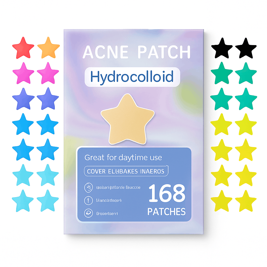 Colorful Star & Heart Hydrocolloid Pimple Patches Combo-A / CN
