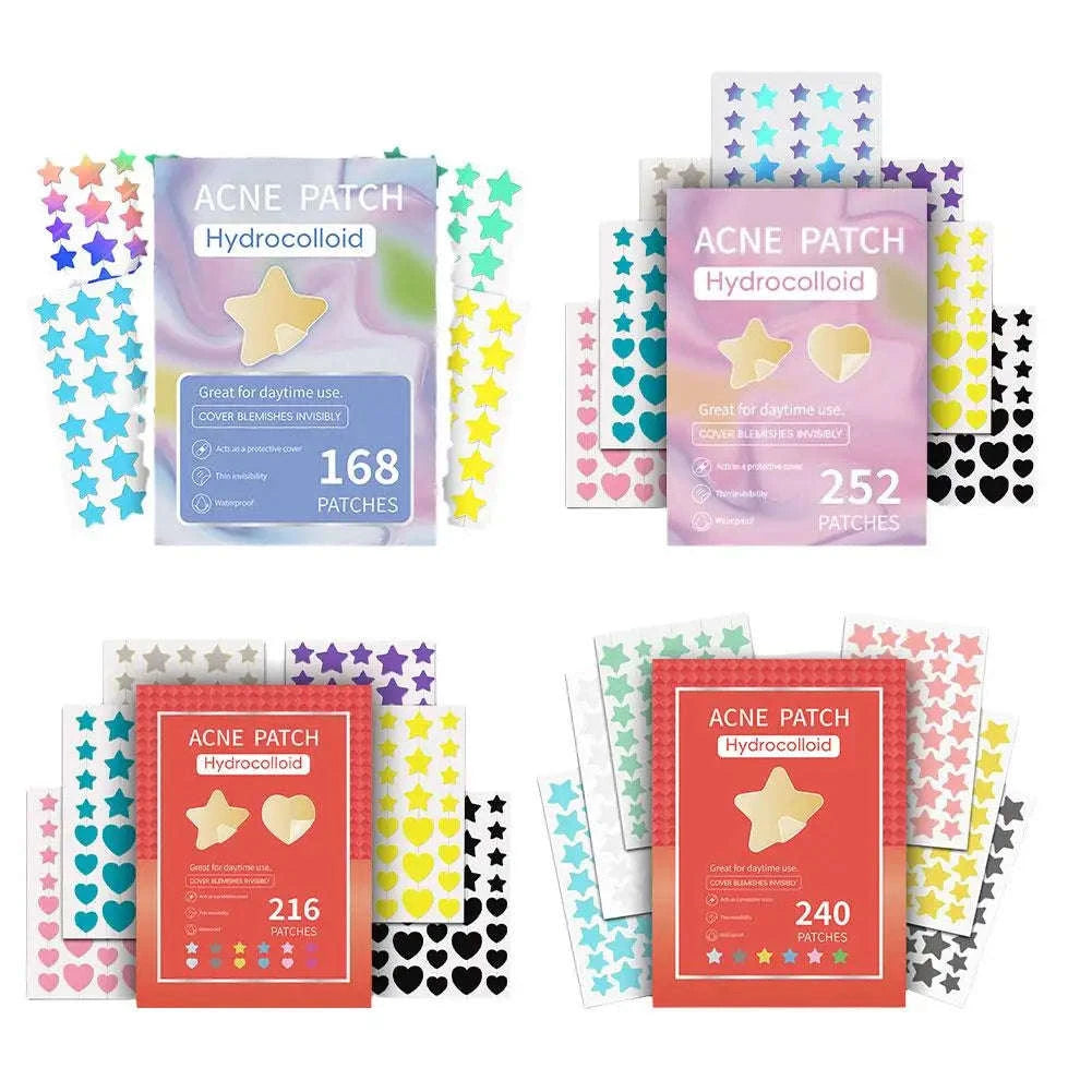 Colorful Star & Heart Pimple Patches Combo-A / CN