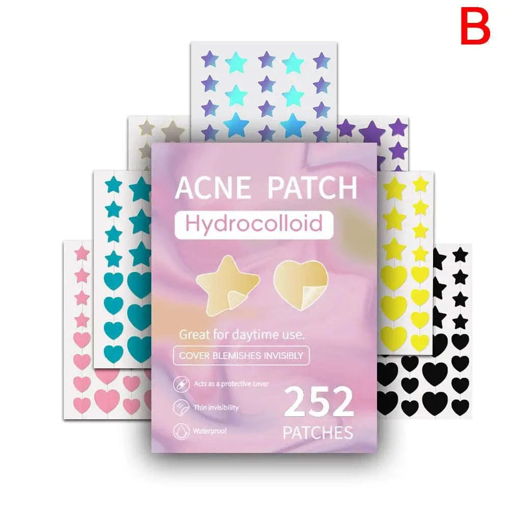 Colorful Star & Heart Pimple Patches Combo-A / CN