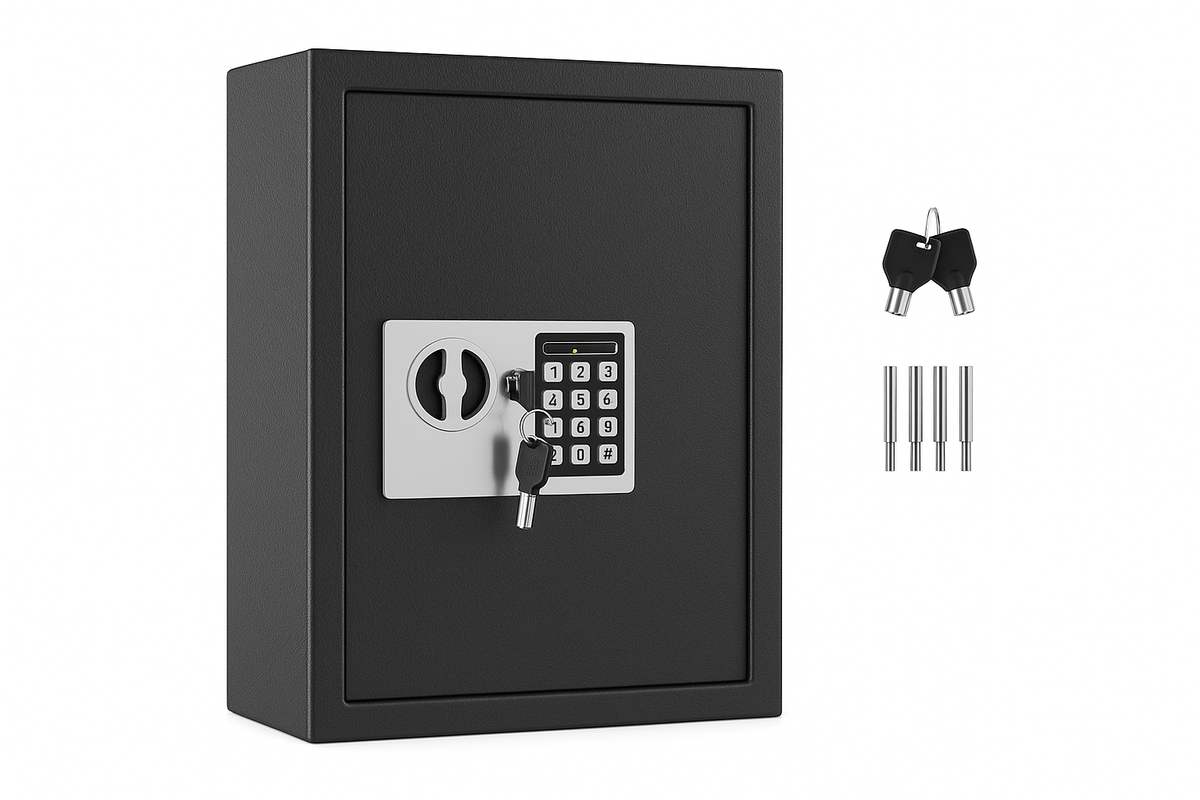 Kombinations-Schlüsselschrank 75 Schlüsselhaken Schlüsselbox Wandmontiert Mit Schlüssel/Code-Sperre Sperrender Organizer Schlüsselkabine Sicherheits-Sperrbox
