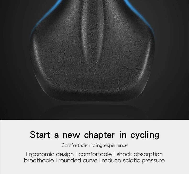 Comfort Shock-Absorbing Bicycle Saddle Waterproof MTB Road Bike Seat-Default Title