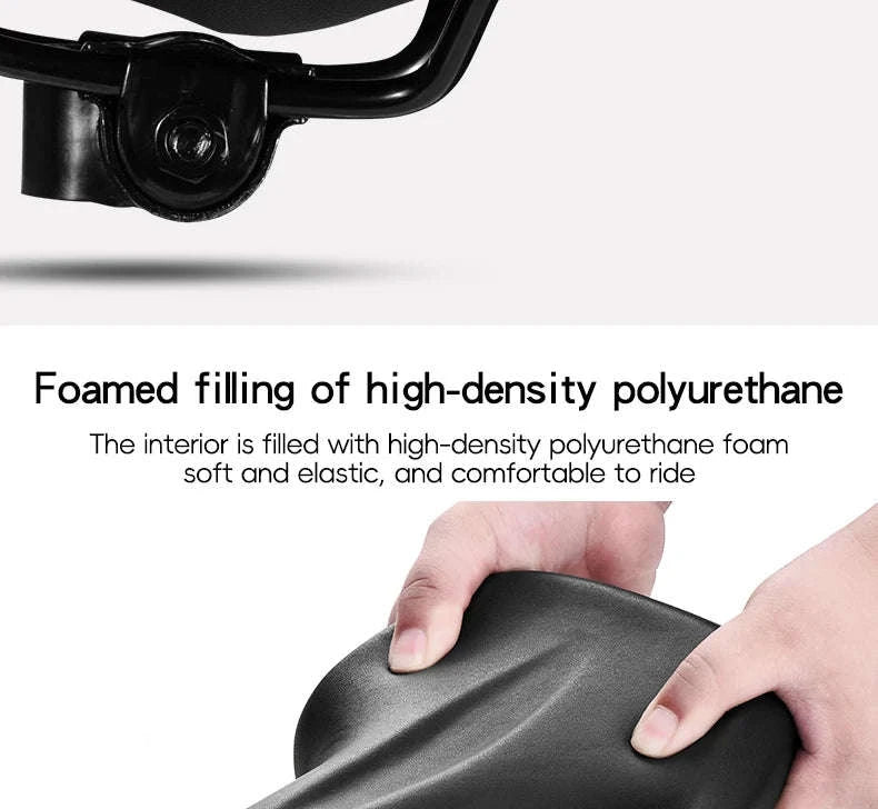 Comfort Shock-Absorbing Bicycle Saddle Waterproof MTB Road Bike Seat-Default Title