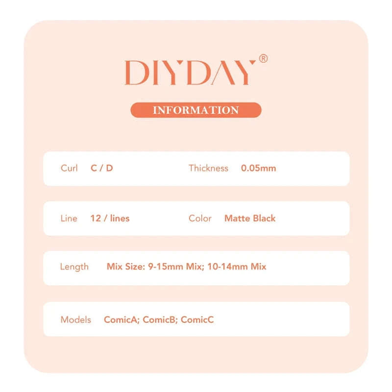 Comic Spire Manga Eyelash Extensions – Super Soft Anime Lashes-A COMIC EYELASH / D / 0.05mm|9-15 Mix|CHINA