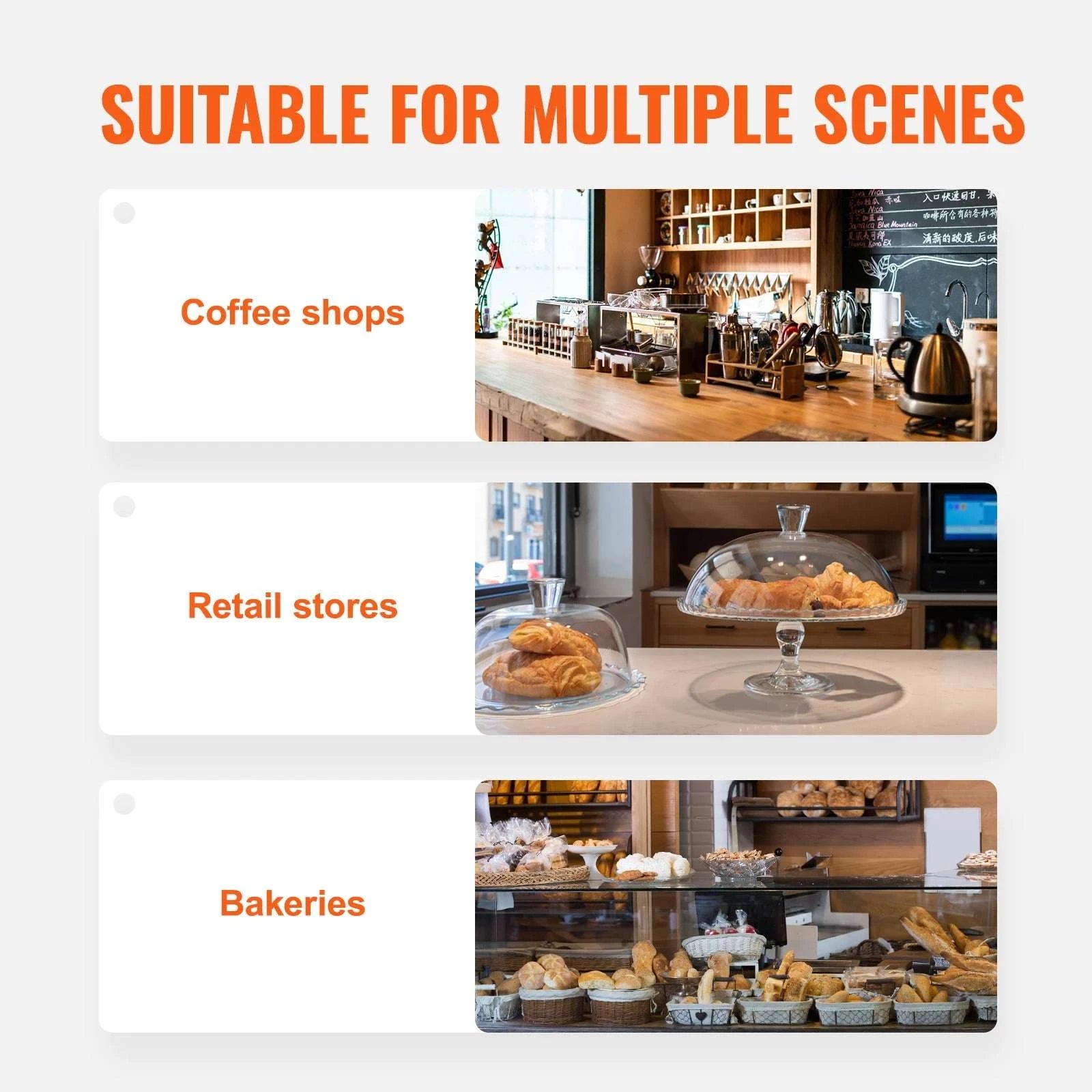 Commercial Acrylic Bakery Display Case with Removable Shelves-2-layers / spain