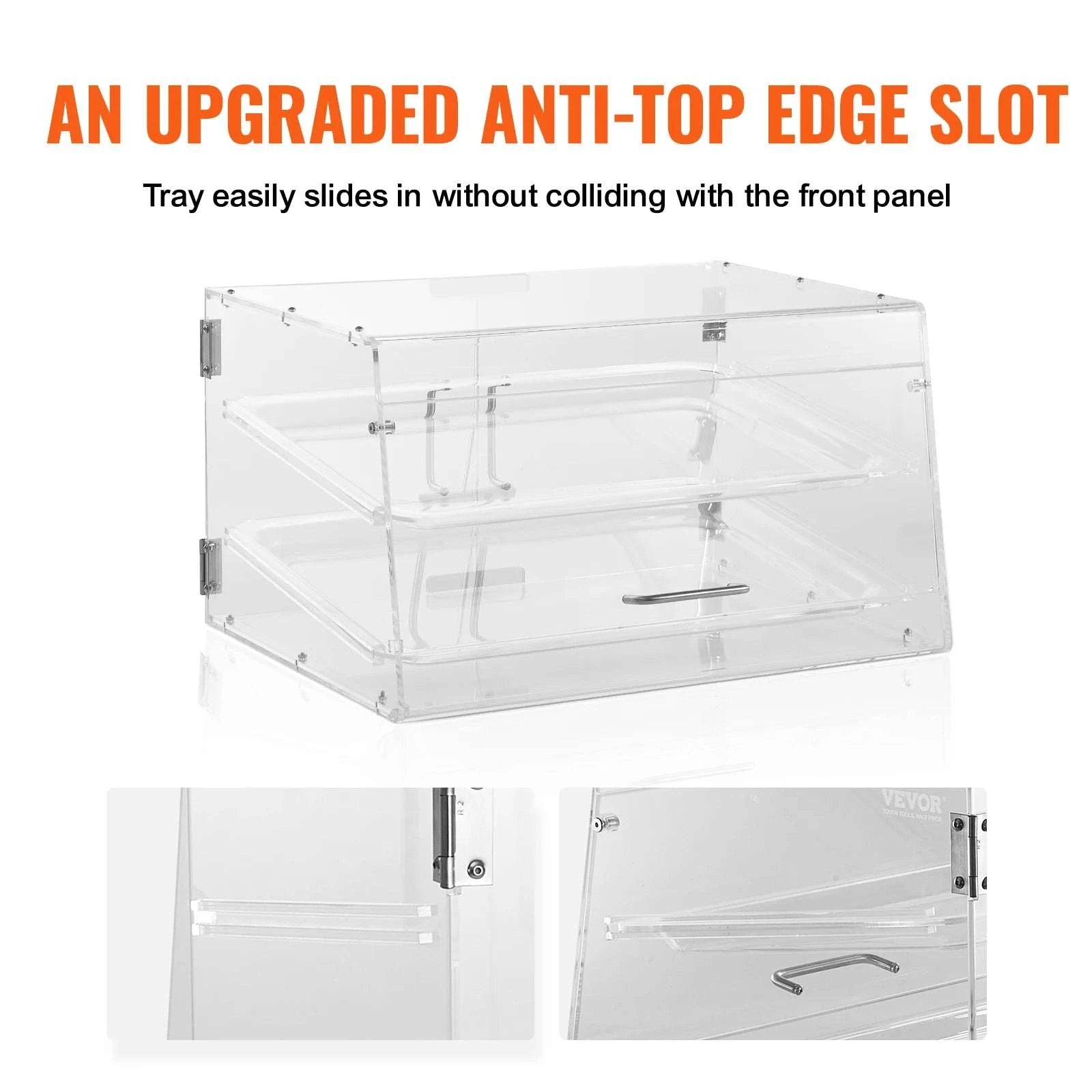 Commercial Acrylic Bakery Display Case with Removable Shelves-2-layers / spain