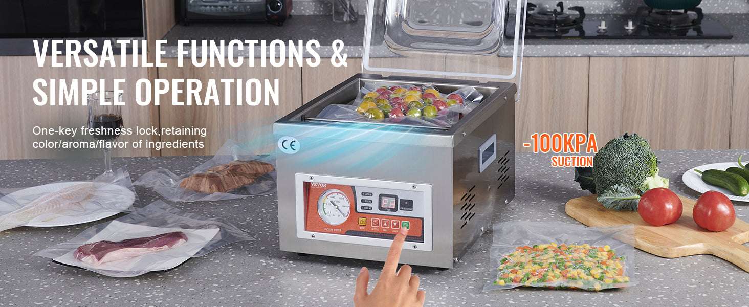 Commercial Chamber Vacuum Sealer 260mm Food Packaging Machine-france