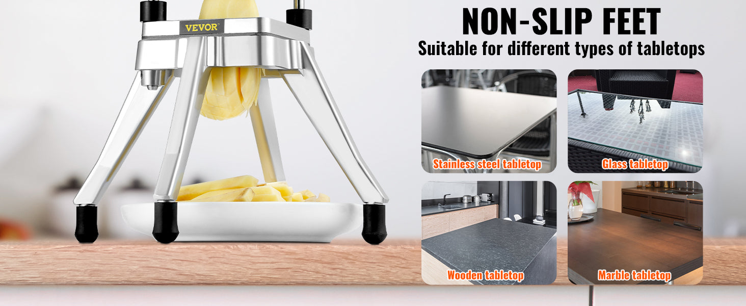 Manual Vegetable Chopper with 4 Blades and Stable Base