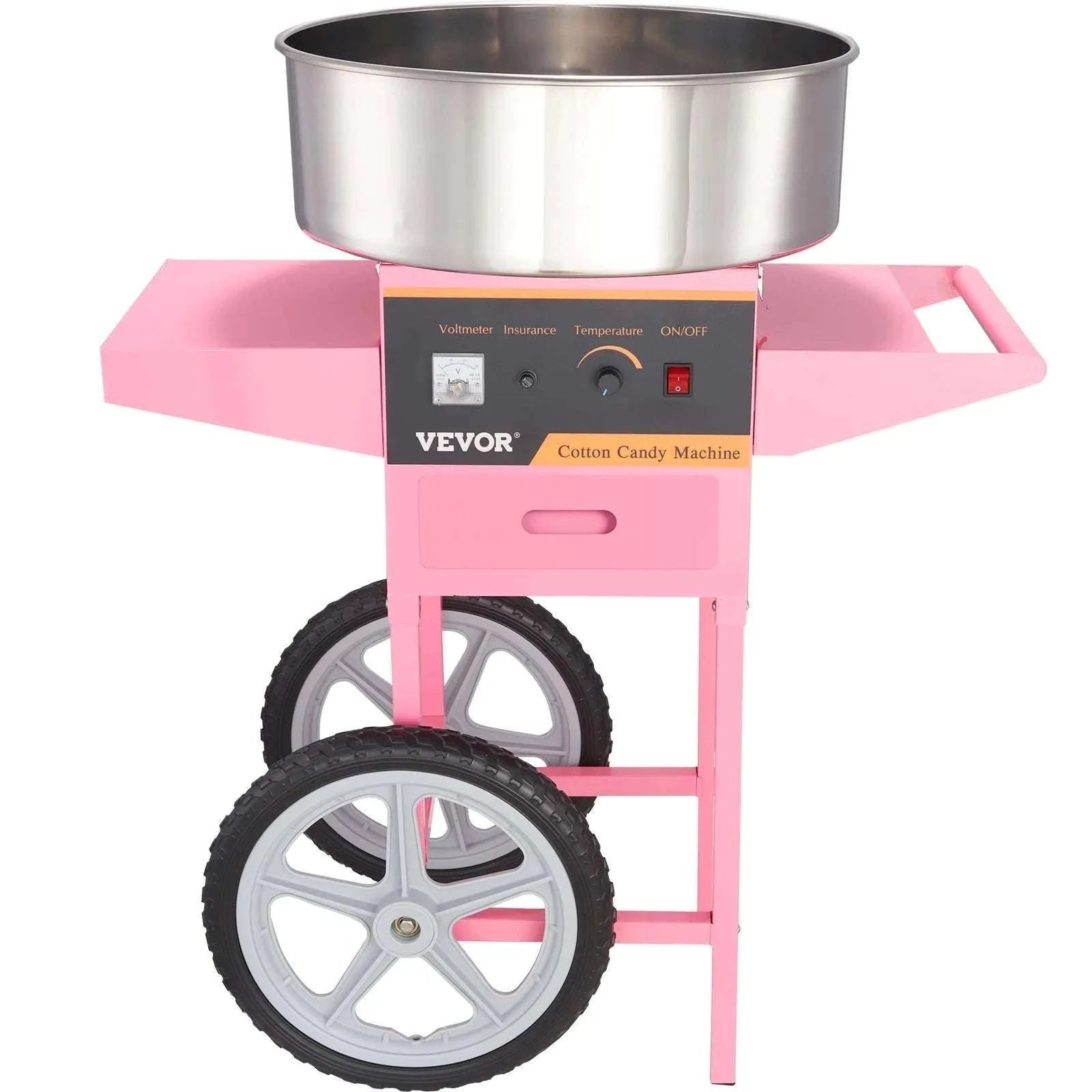 Commercial Cotton Candy Machine with Cart 1050W High Output Maker-pink with cart / United States