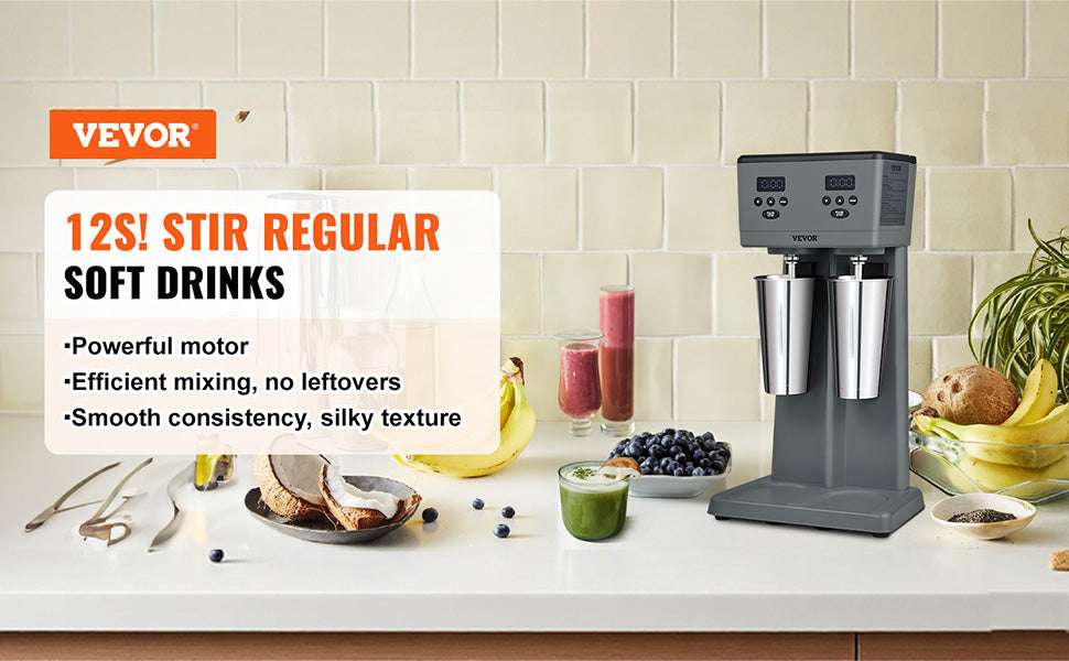 Commercial Double Head Milkshake Machine 375W x2 Fast Mixer-Double mixing head / United States