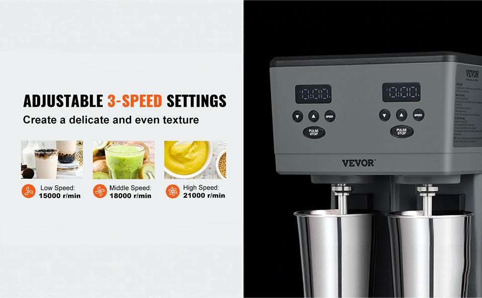 Commercial Double Head Milkshake Machine 375W x2 Fast Mixer-Double mixing head / United States