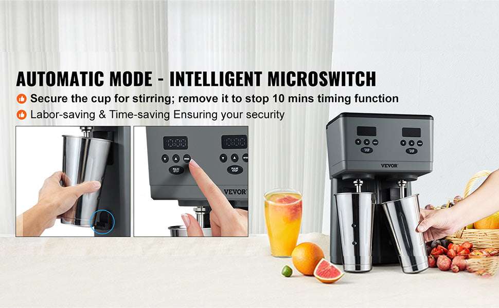 Commercial Double Head Milkshake Machine 375W x2 Fast Mixer-Double mixing head / United States