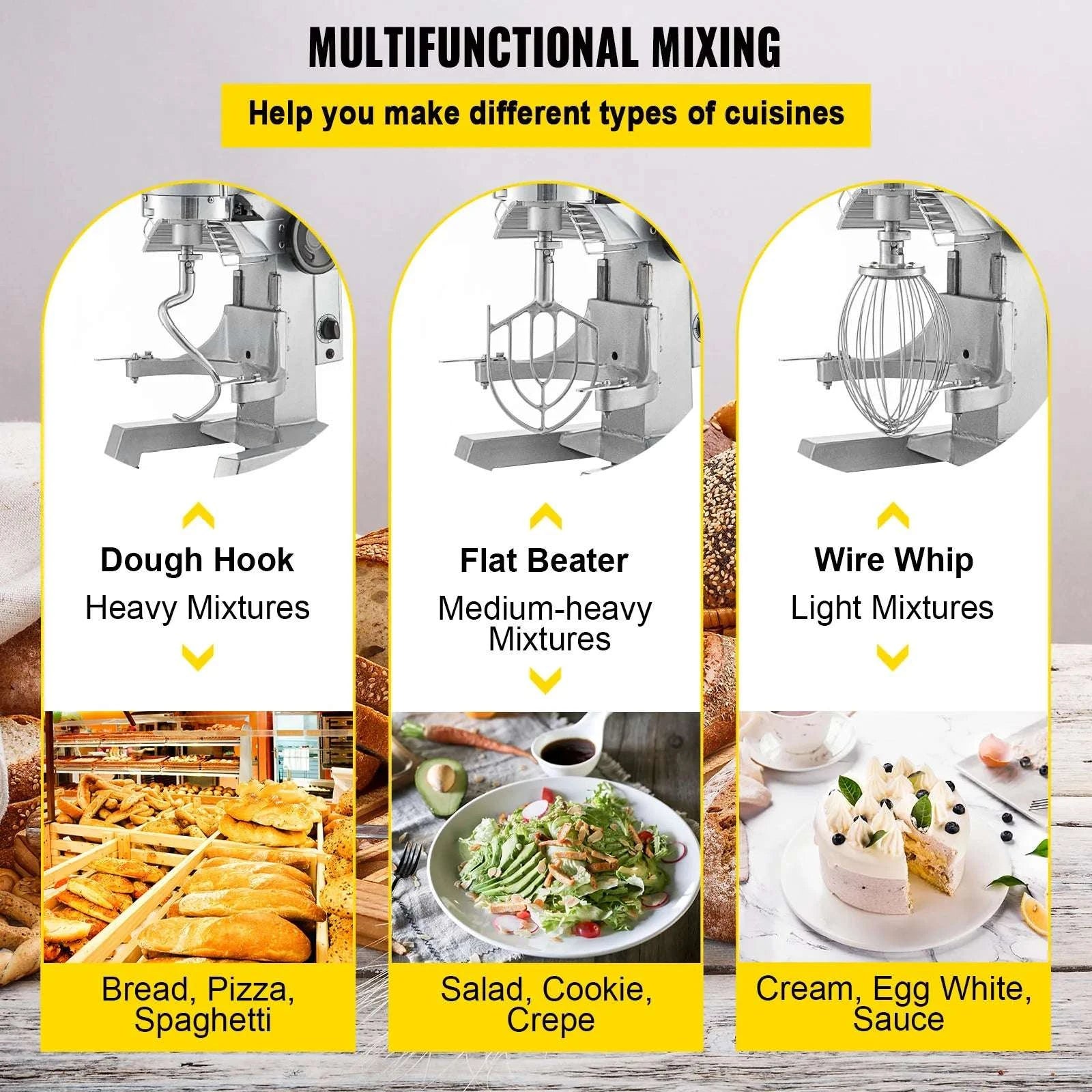 Commercial Dough Mixer 10–30L Stainless Steel Stand Mixer-30L / United States