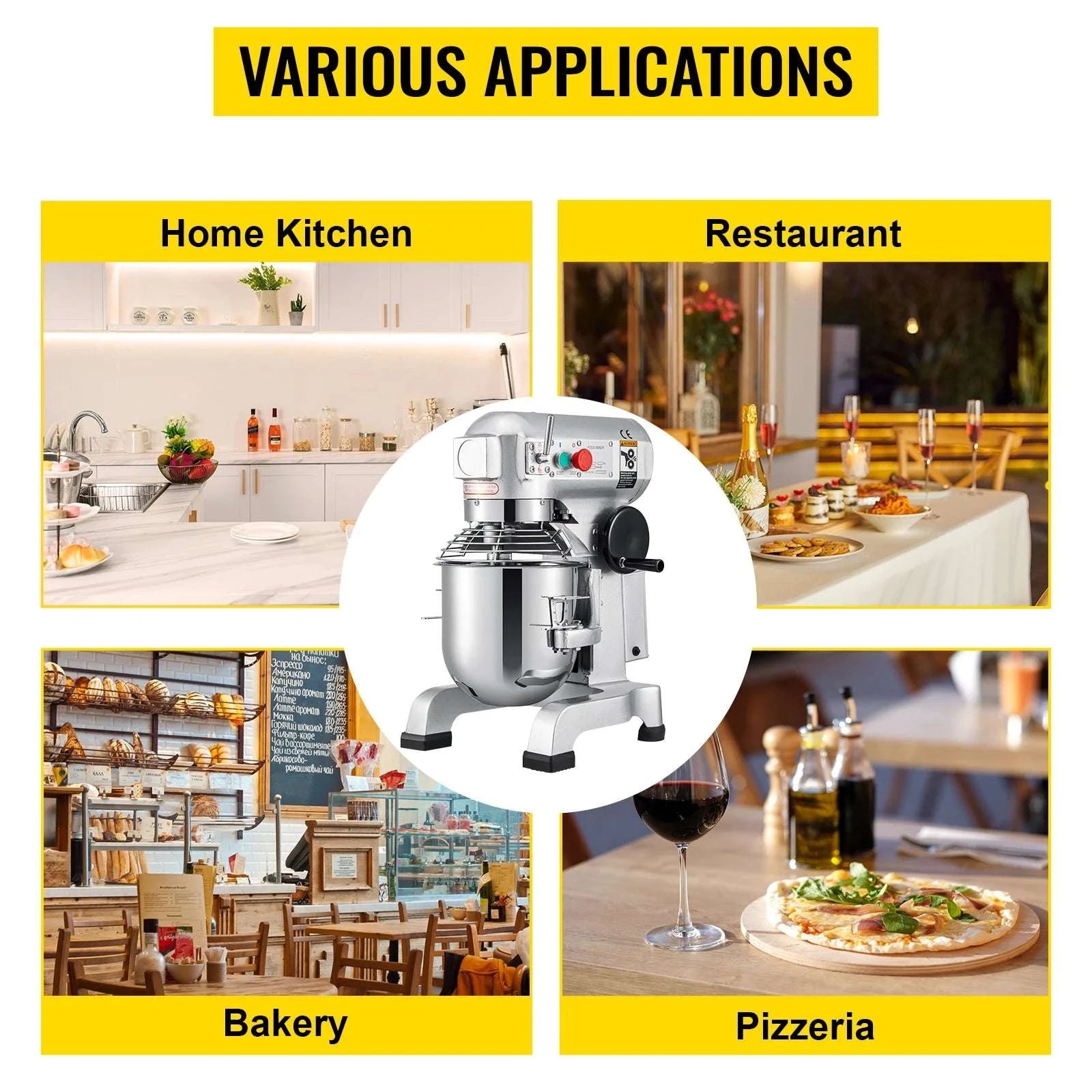Commercial Dough Mixer 10–30L Stainless Steel Stand Mixer-30L / United States