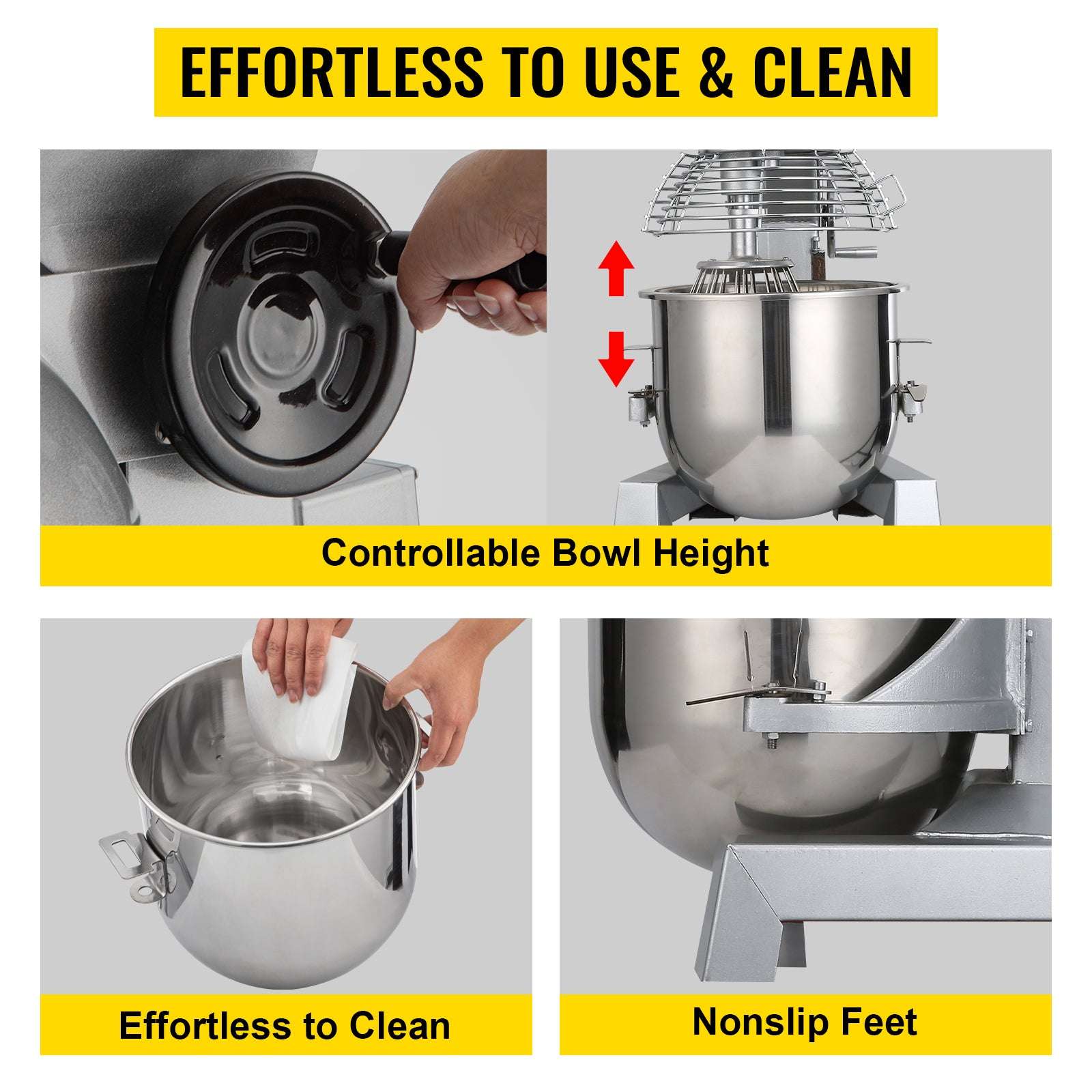 Commercial Dough Mixer 10–30L Stainless Steel Stand Mixer-30L / United States