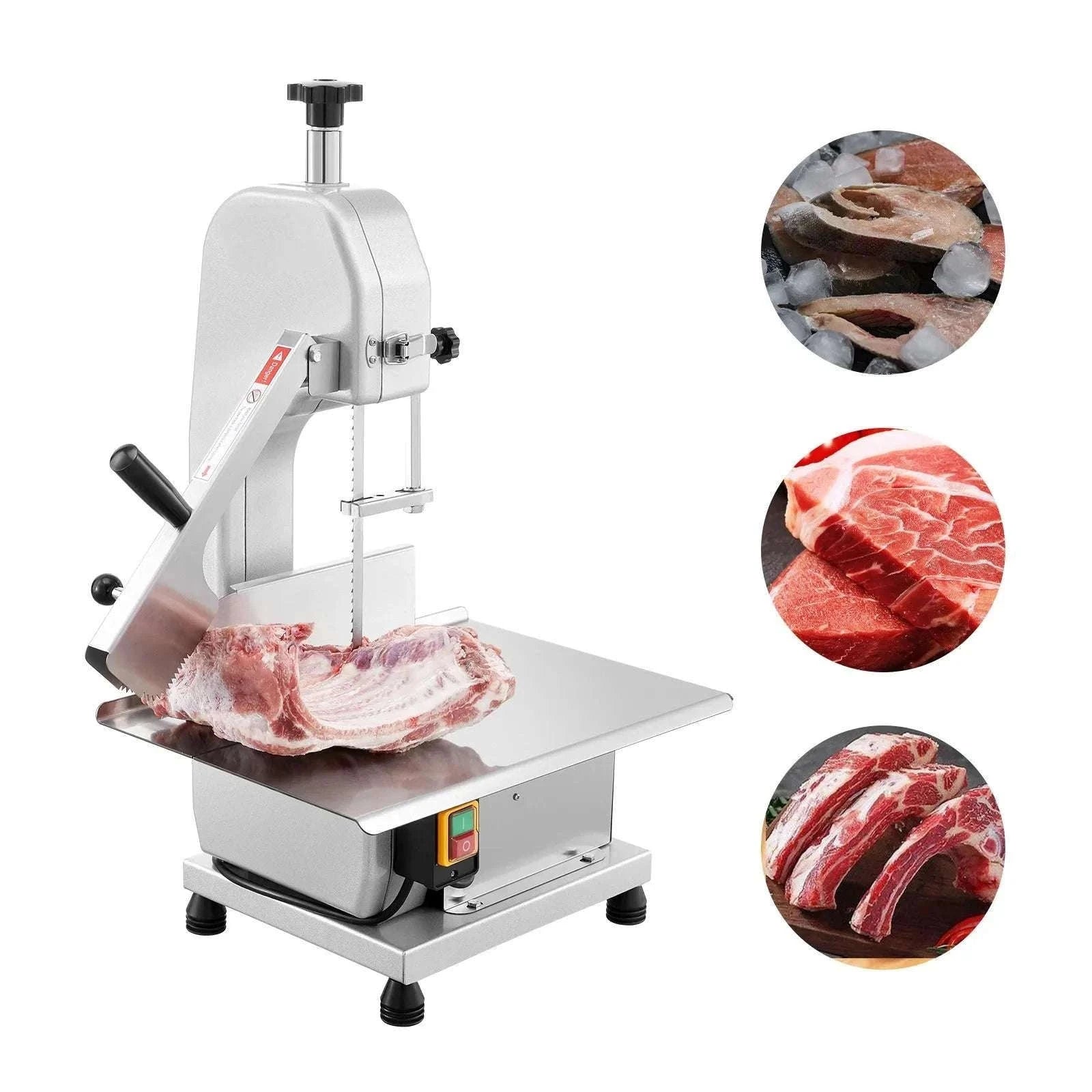 Commercial Electric Meat Bandsaw 650W Stainless Steel Bone Saw-650W / United States