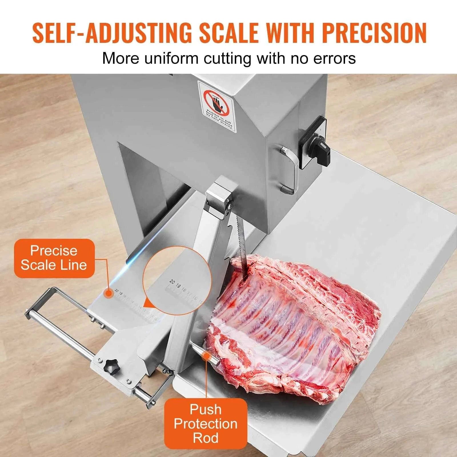 Commercial Electric Meat Bandsaw for Frozen Meat and Bone-United States