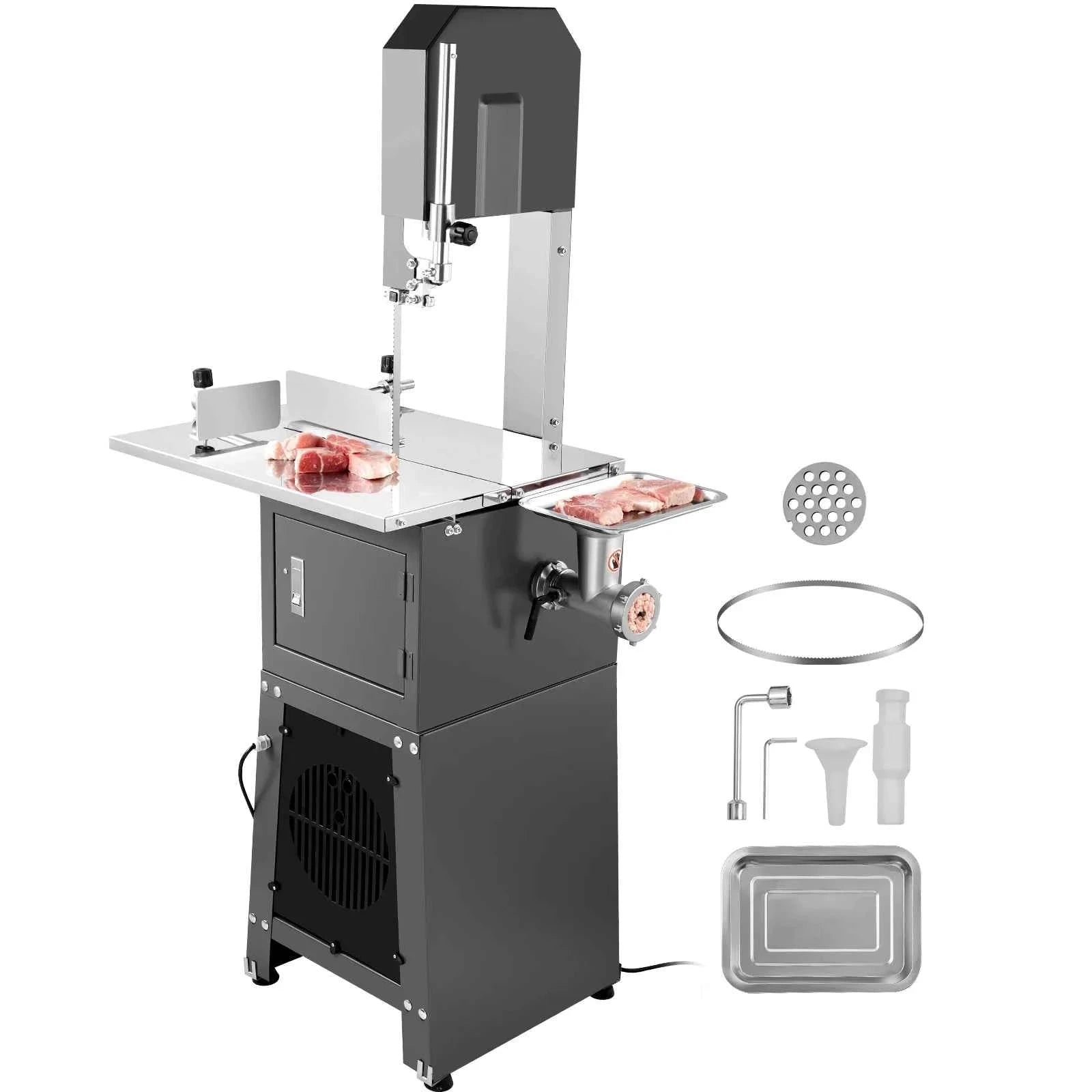 Commercial Electric Meat Bandsaw for Frozen Meat and Bones-Stand 1500 W / United States