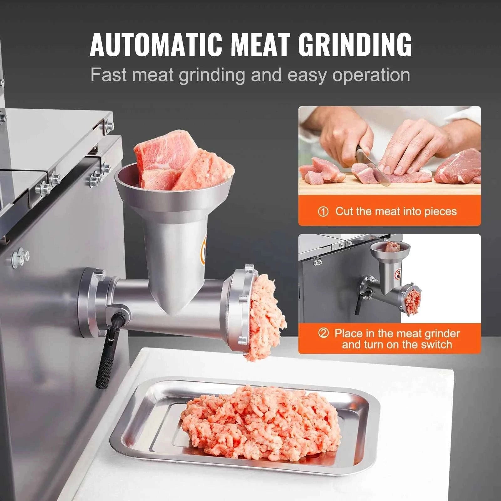 Commercial Electric Meat Bandsaw for Frozen Meat and Bones-Stand 1500 W / United States