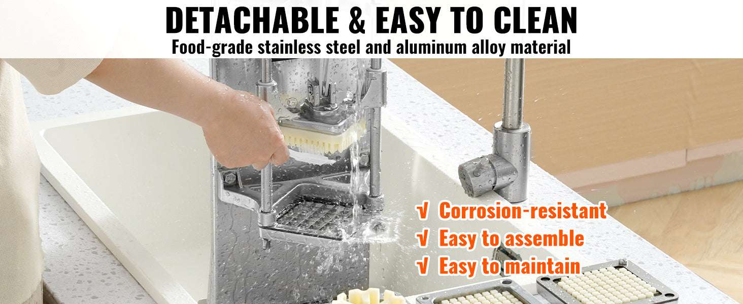 Commercial French Fry Cutter with 4 Blades & Extended Handle-6-wedge / france