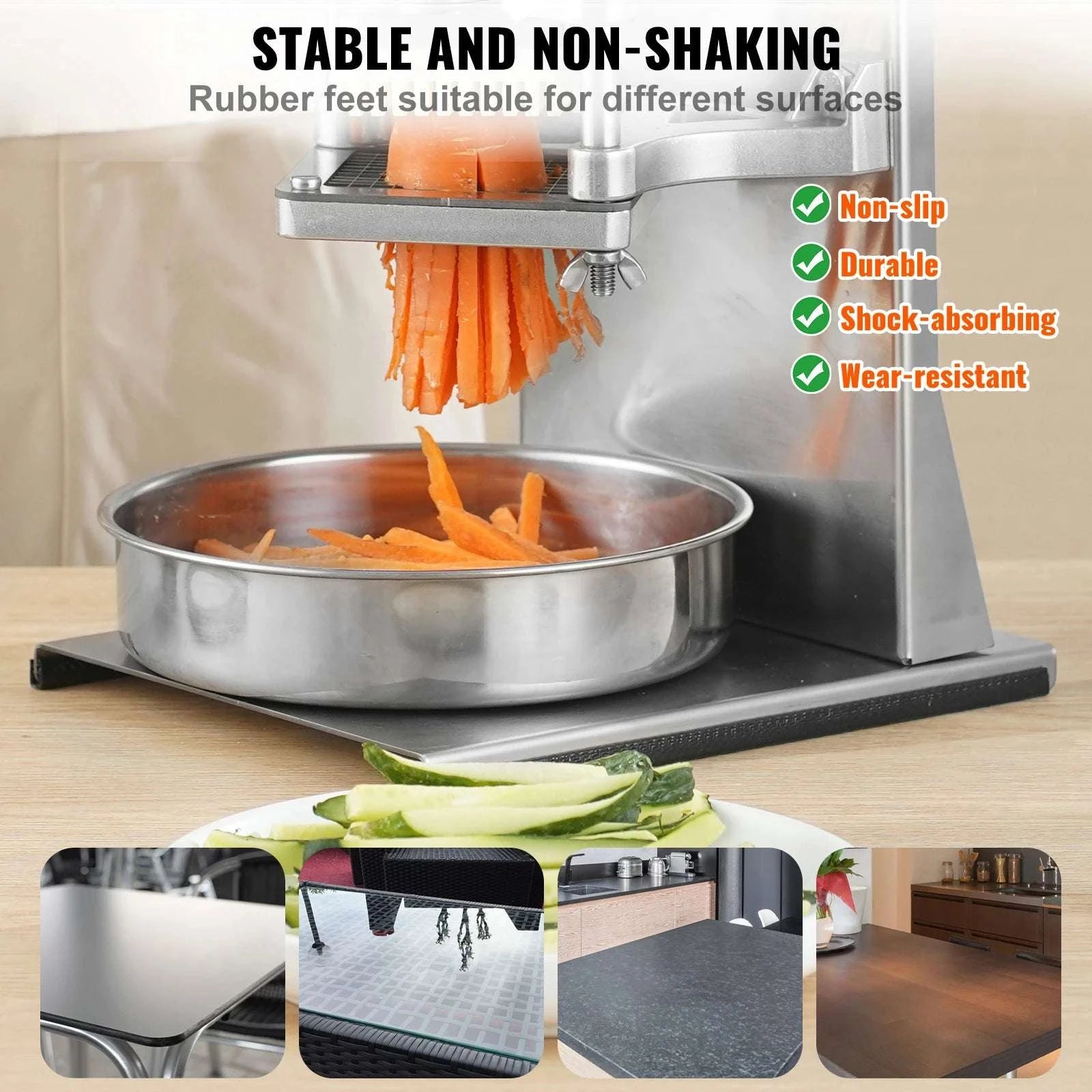 Commercial French Fry Cutter with 4 Blades & Extended Handle-6-wedge / france