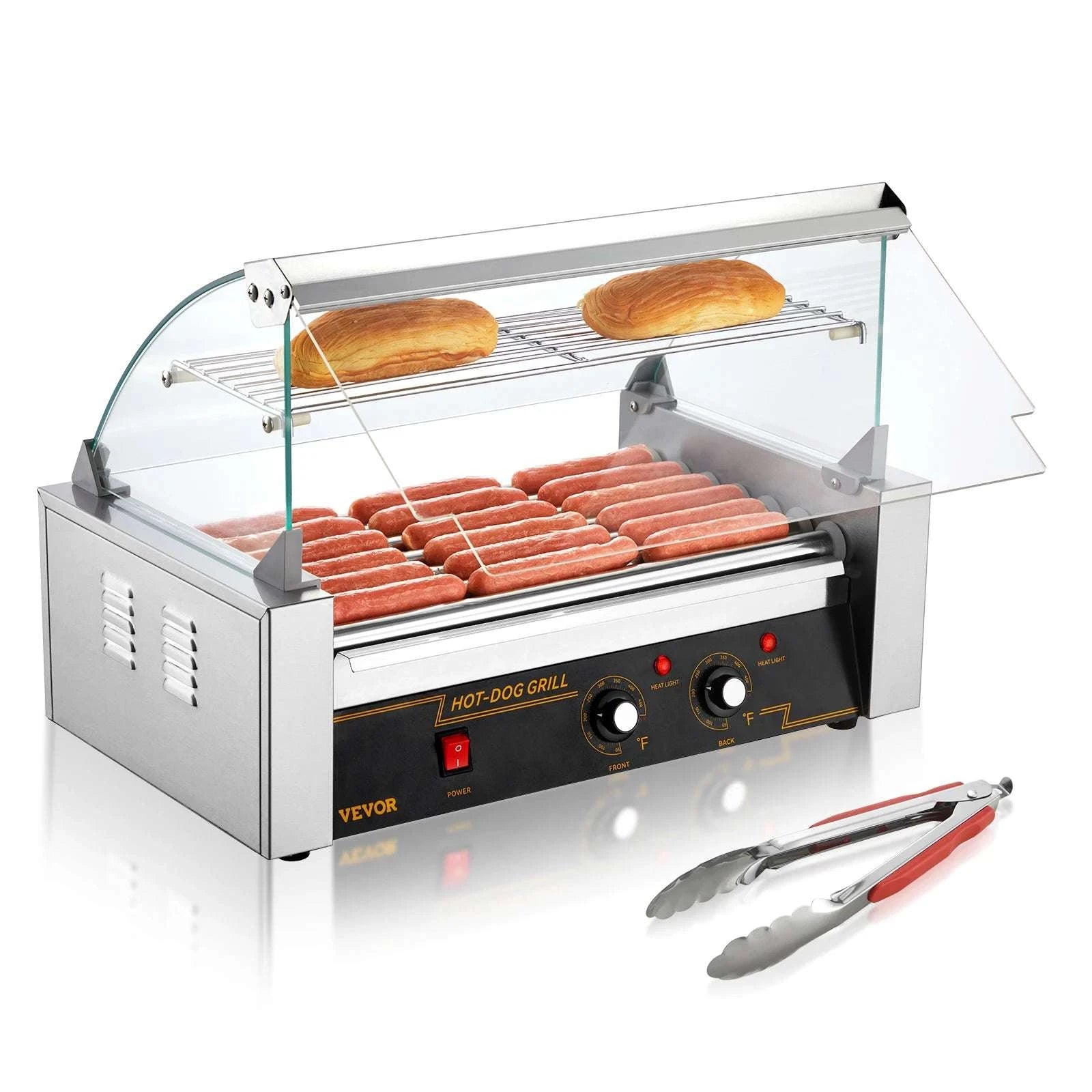 Commercial Hot Dog Roller Grill – 5, 7 or 11 Rollers for Fast Even Cooking-5 Rod / United States