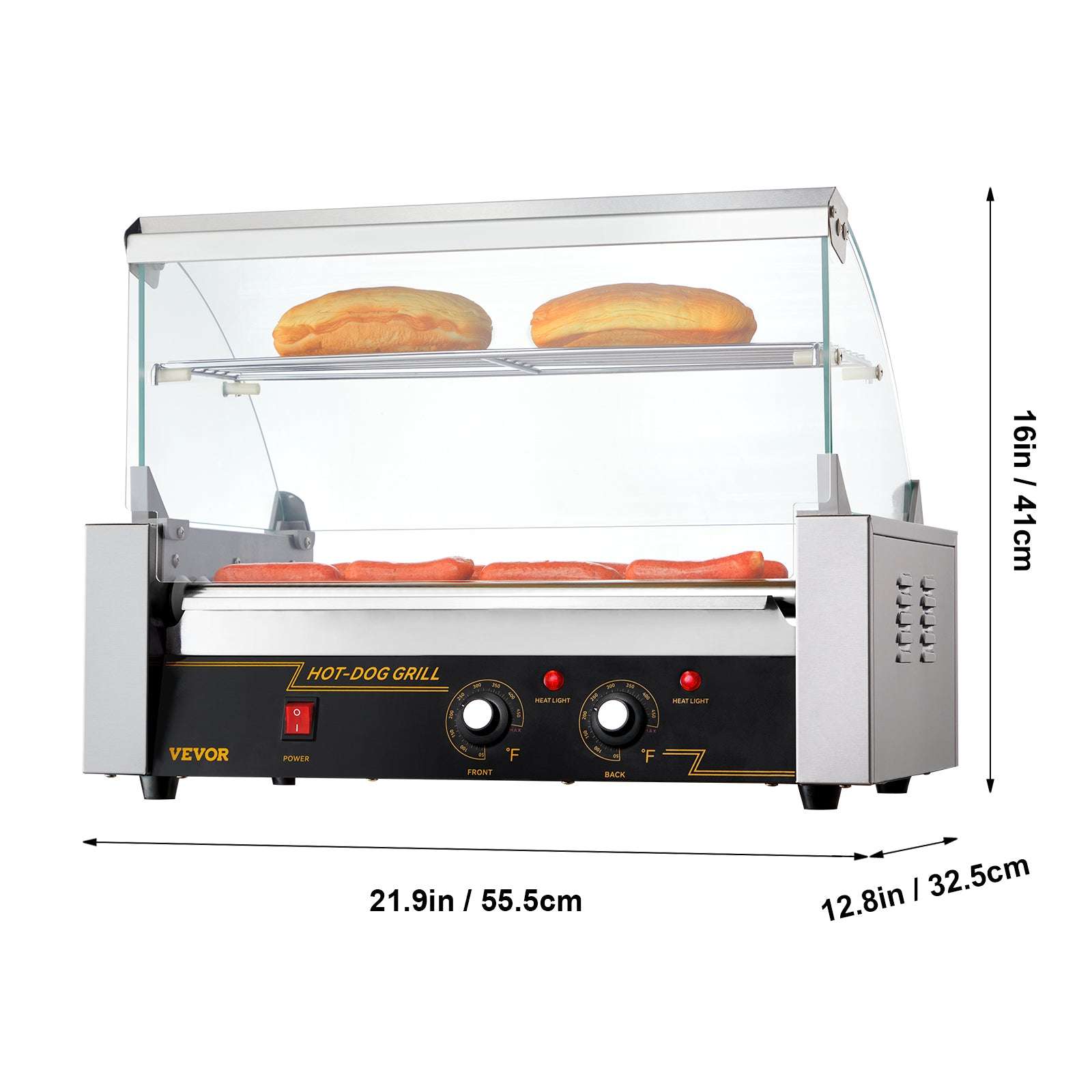 Commercial Hot Dog Roller Grill – 5, 7 or 11 Rollers for Fast Even Cooking-5 Rod / United States