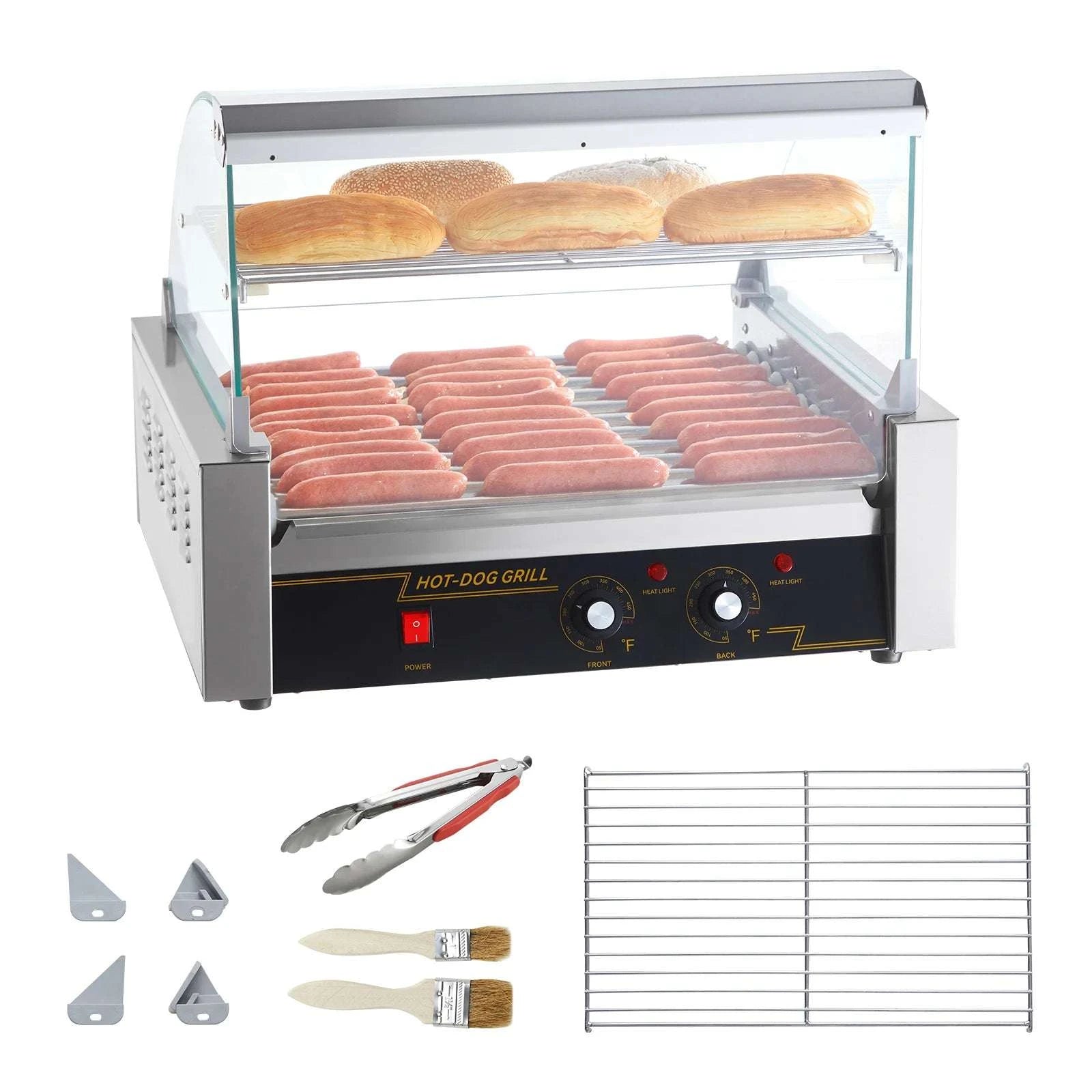Commercial Hot Dog Roller Grill – 5, 7 or 11 Rollers for Fast Even Cooking-5 Rod / United States