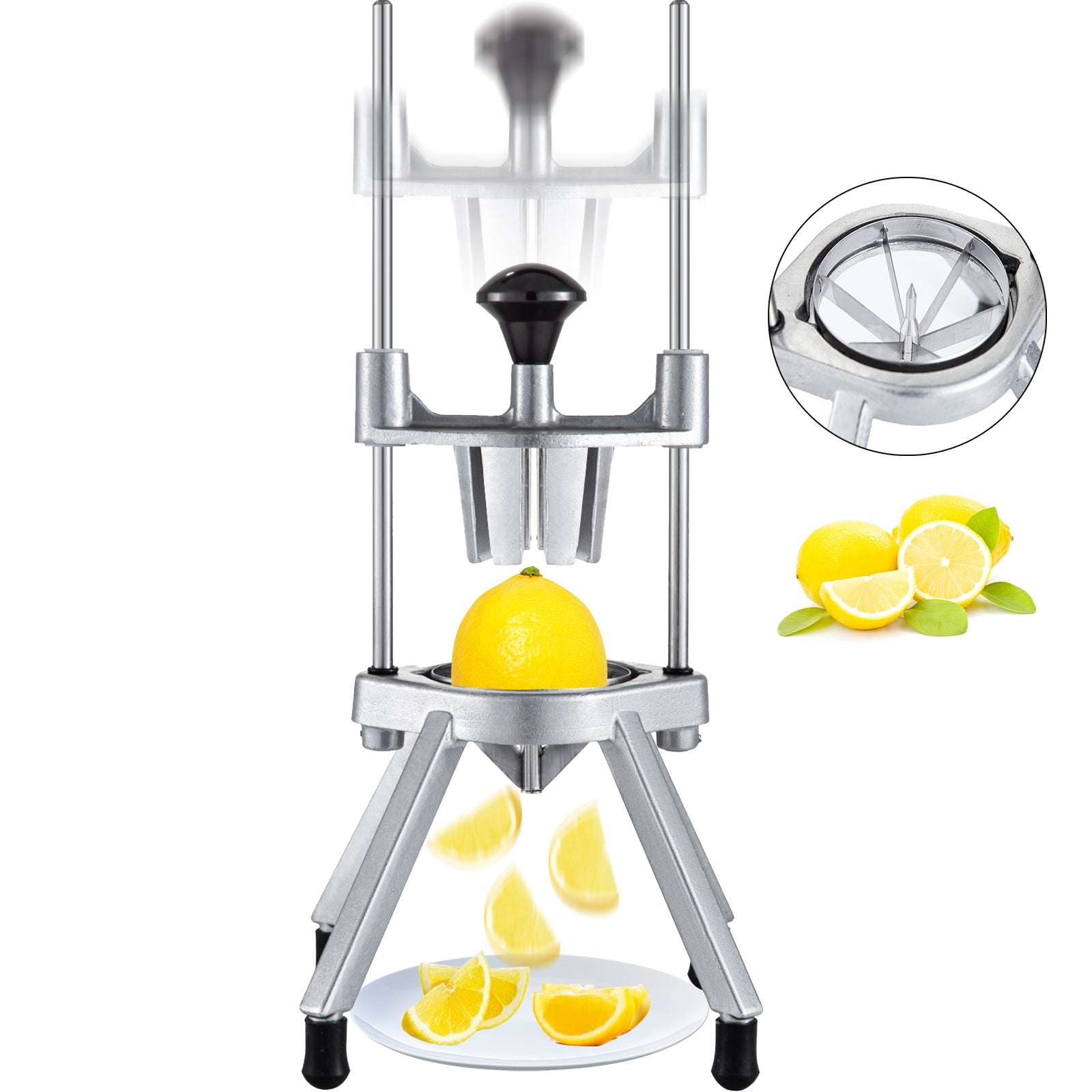 Commercial Lemon Wedge Slicer 4/6/8 Section Fruit Cutter-4-Section / United States