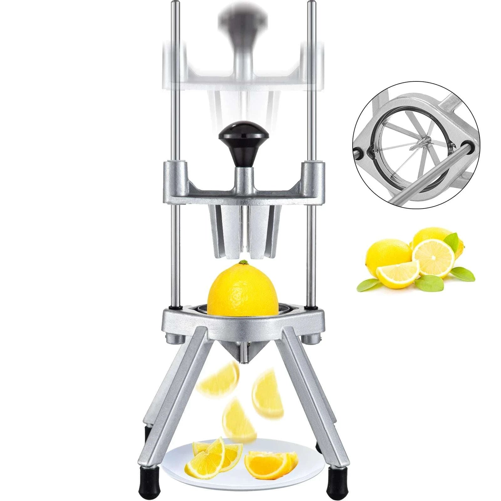 Commercial Lemon Wedge Slicer 4/6/8 Section Fruit Cutter-4-Section / United States