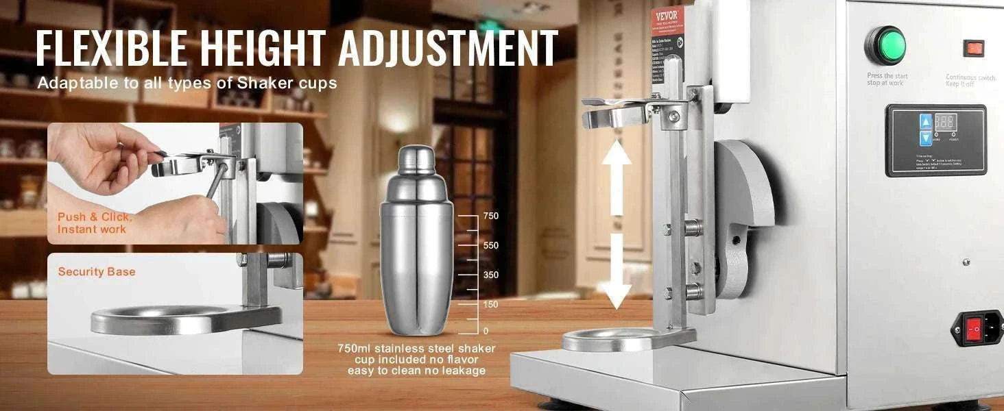 Commercial Milkshake & Milk Tea Shaker Machine 120W Single Head-US 110V