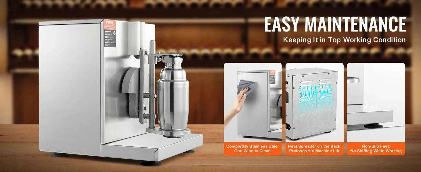 Commercial Milkshake & Milk Tea Shaker Machine 120W Single Head-US 110V