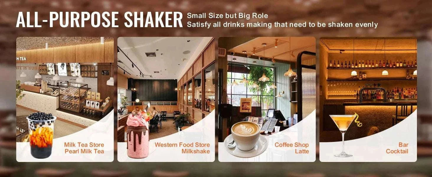 Commercial Milkshake & Milk Tea Shaker Machine 120W Single Head-US 110V