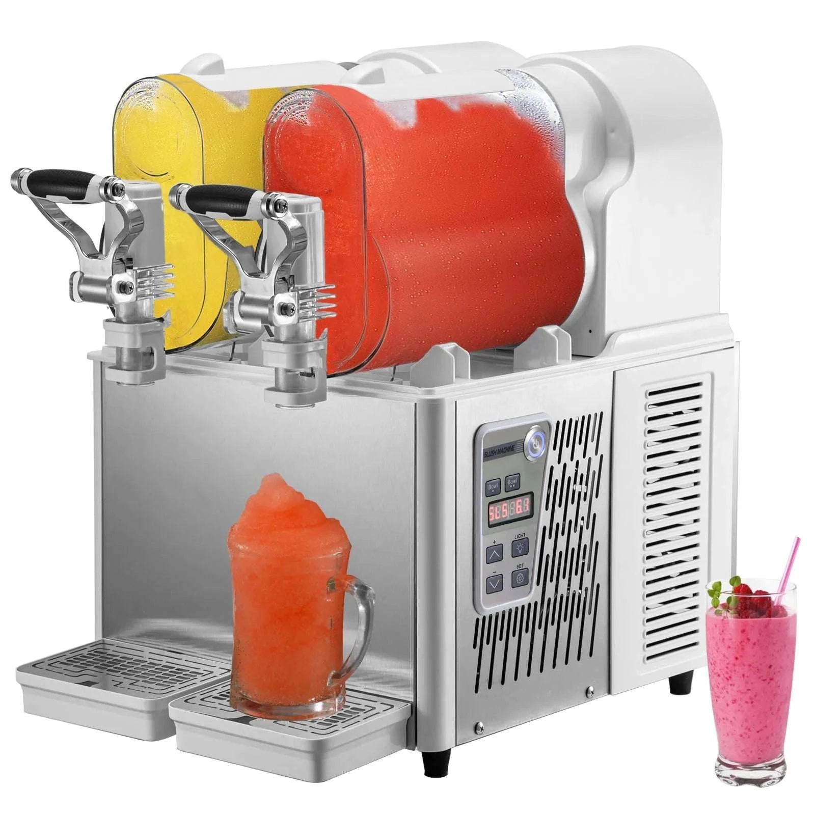 Commercial Slushie Machine 3L/6L Frozen Drink & Smoothie Maker-WHITE / United States / Single Jar