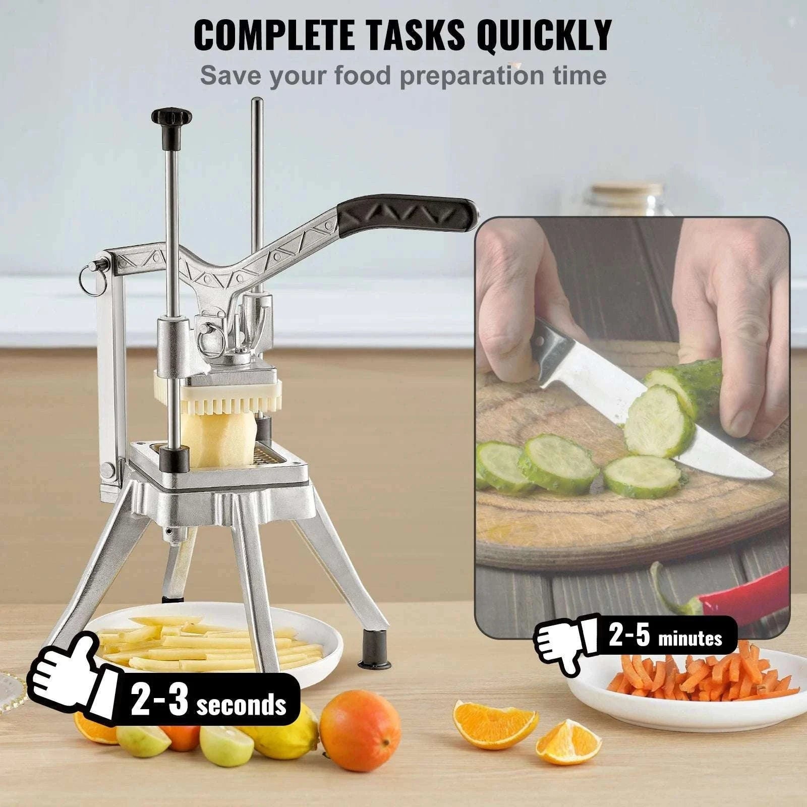 Commercial Stainless Steel Vegetable Chopper with 3/8" Blade Cutter-12 inch / United States