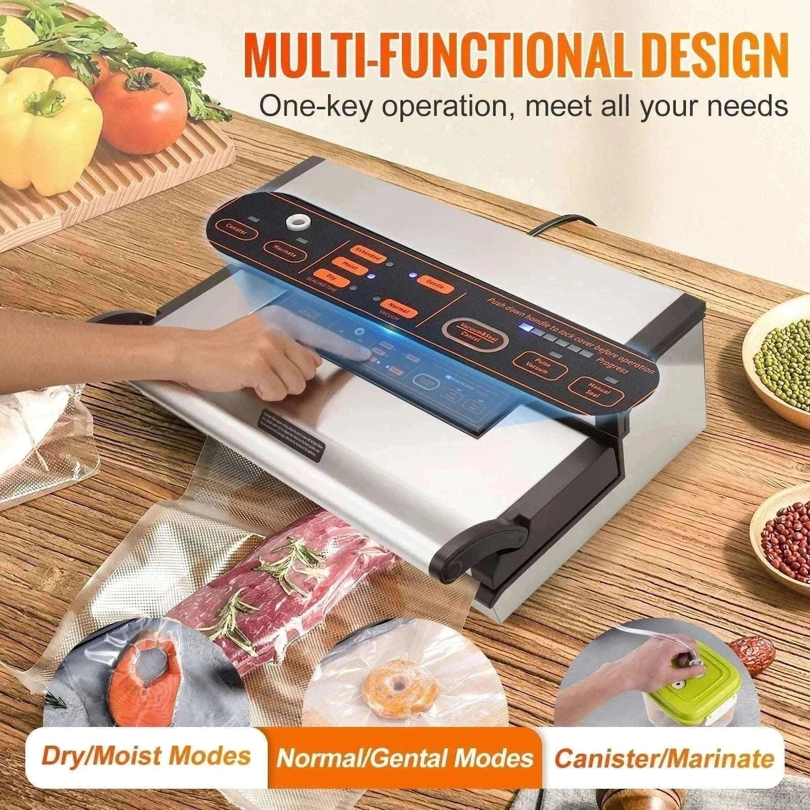 Commercial Vacuum Sealer Machine with Cutter & Bag Storage-30 x 3mm / United States