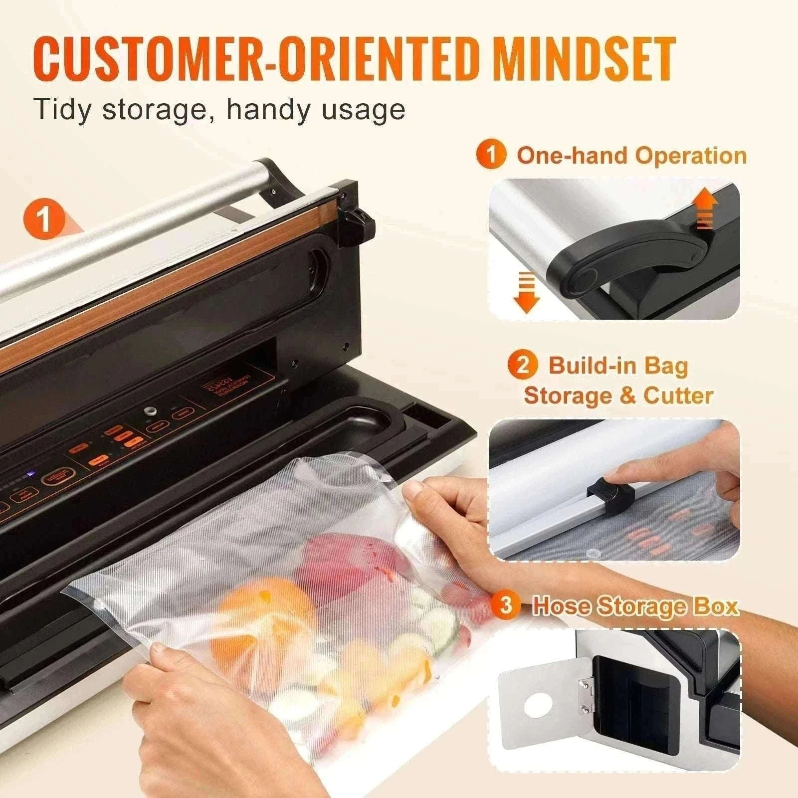 Commercial Vacuum Sealer Machine with Cutter & Bag Storage-30 x 3mm / United States