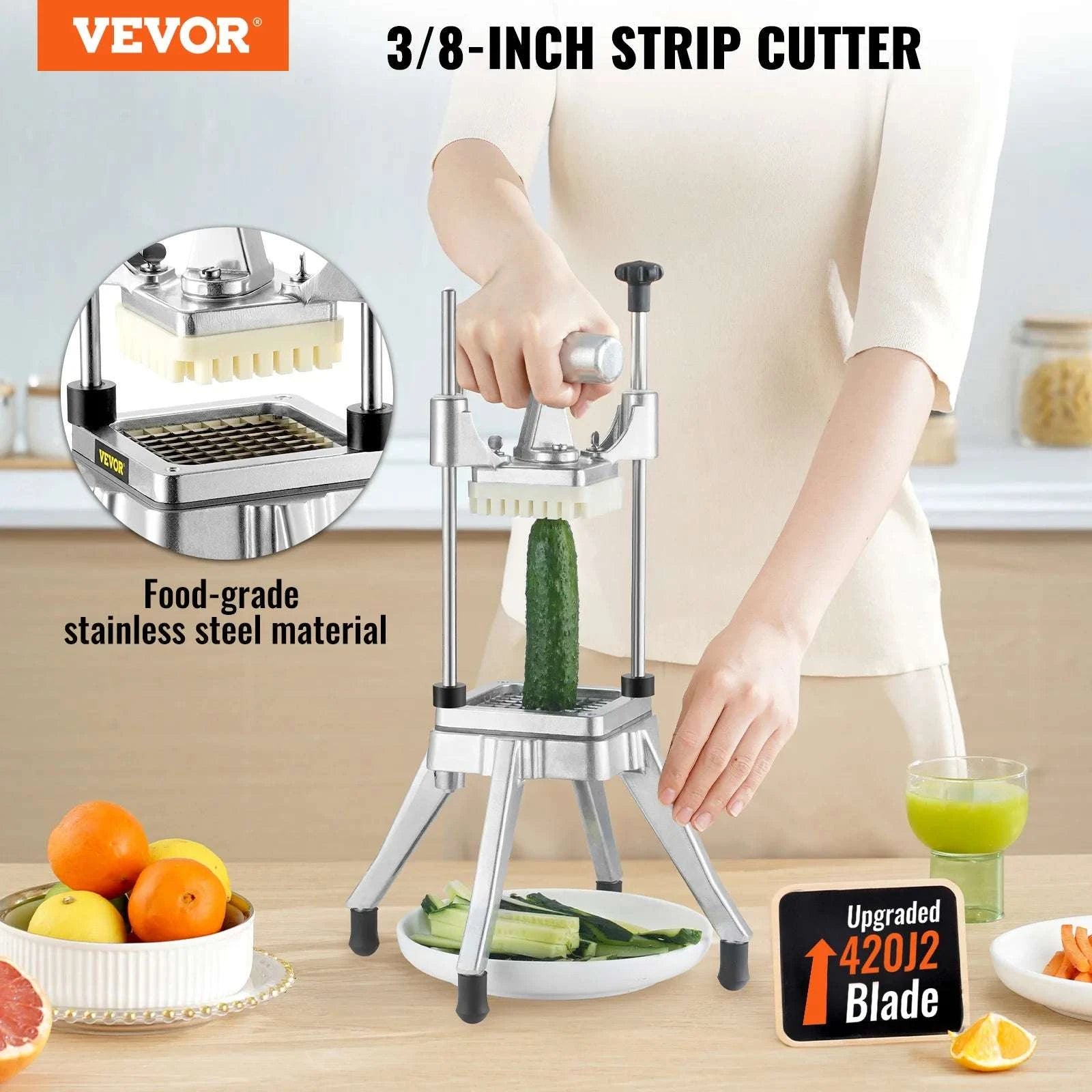 Commercial Vegetable Chopper 3/8" Heavy Duty Fruit Dicer-0.375 inch / United States