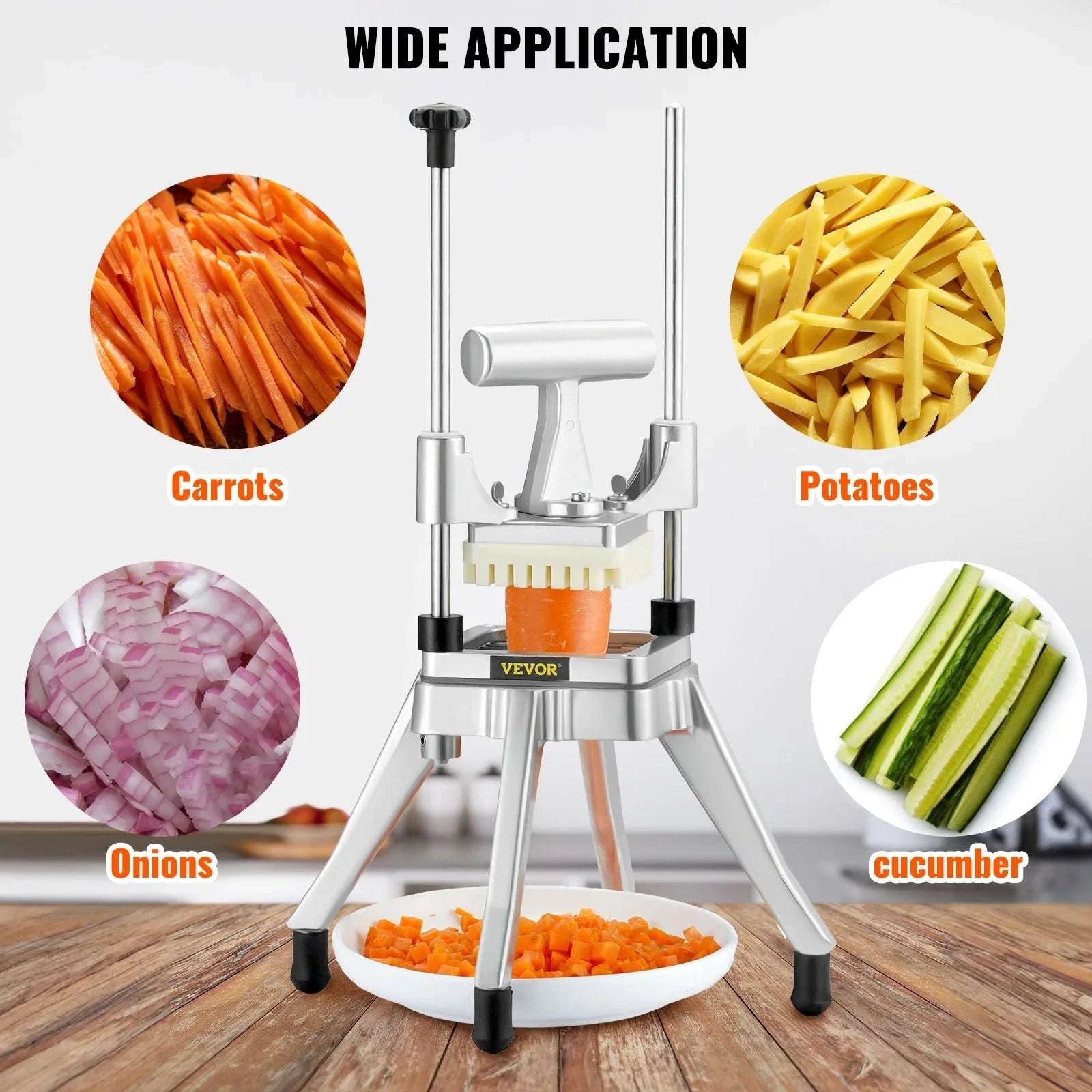 Commercial Vegetable Chopper 3/8" Heavy Duty Fruit Dicer-0.375 inch / United States