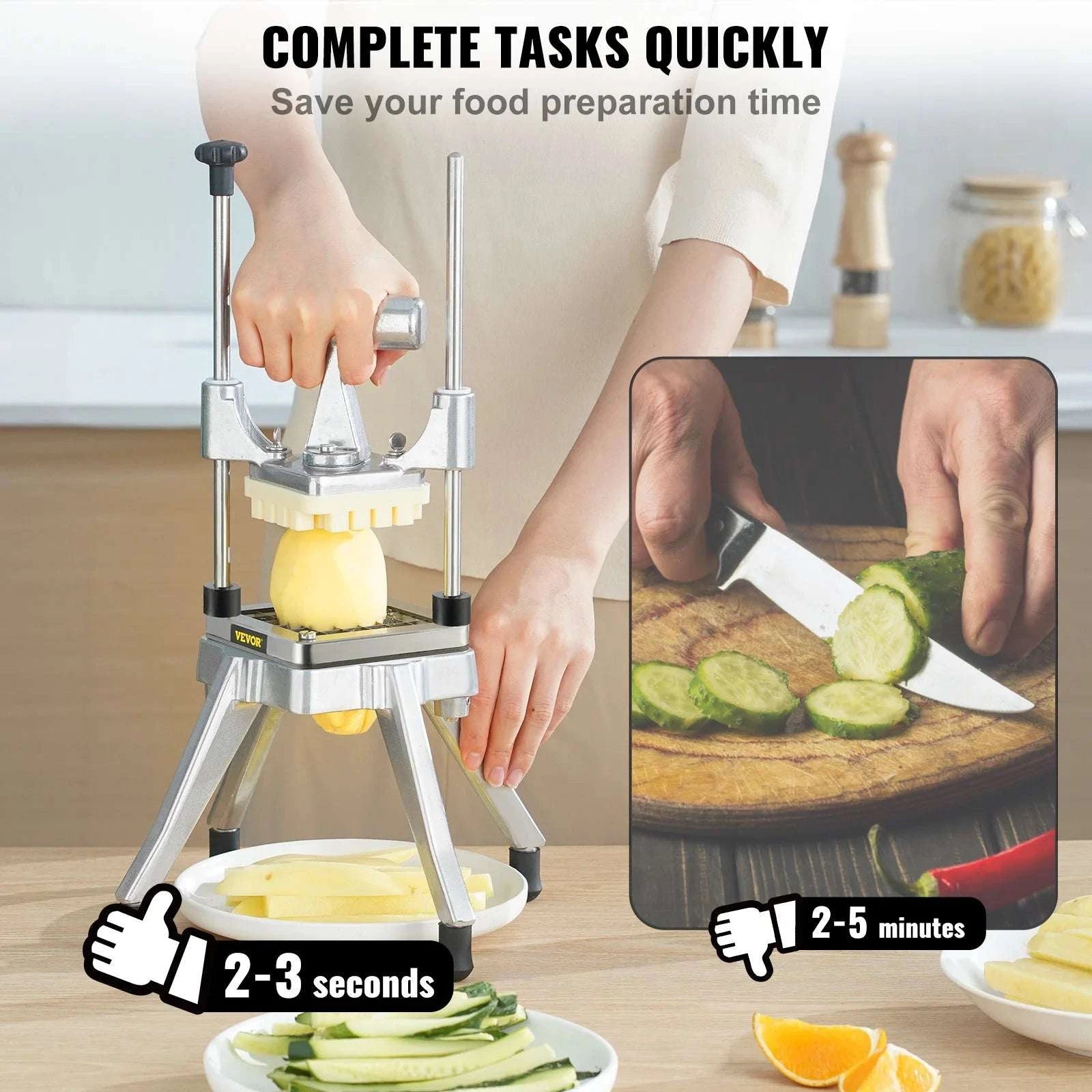 Commercial Vegetable Chopper 3/8" Heavy Duty Fruit Dicer-0.375 inch / United States