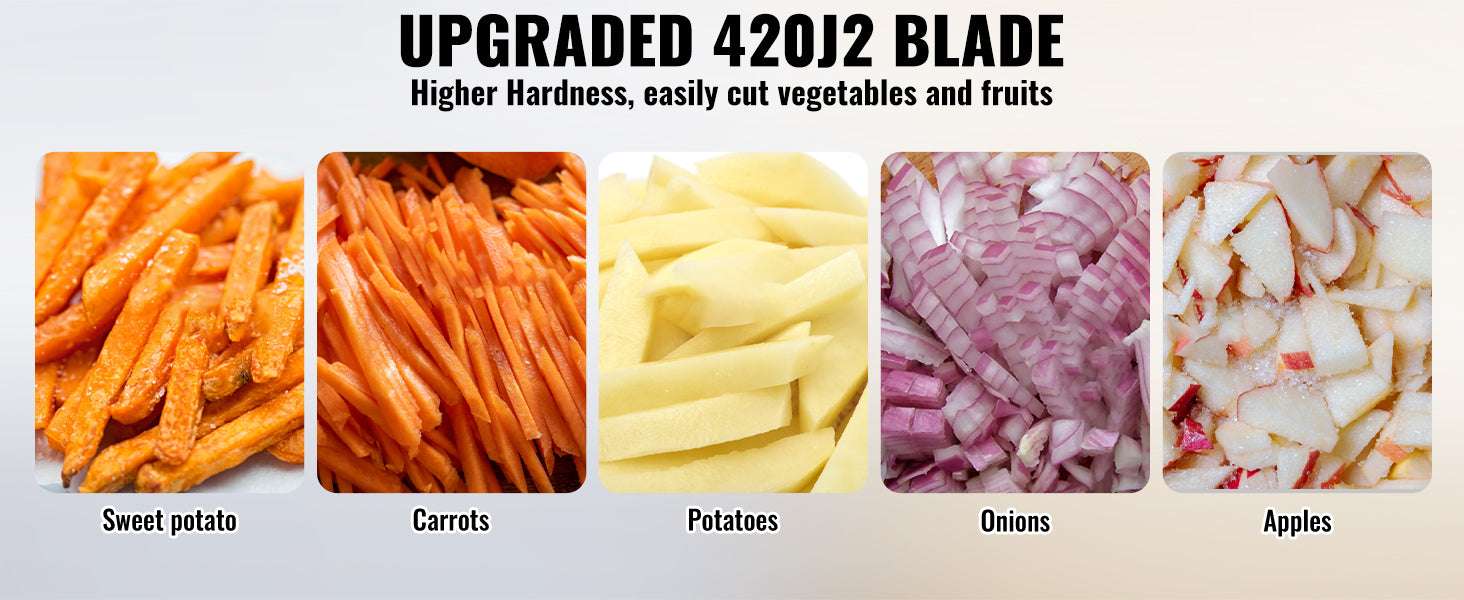 Commercial Vegetable Chopper with 3/8" Blade Stainless Steel Cutter-12 inch / United States